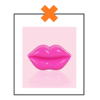 Haarborstel handmodel Roze lippen